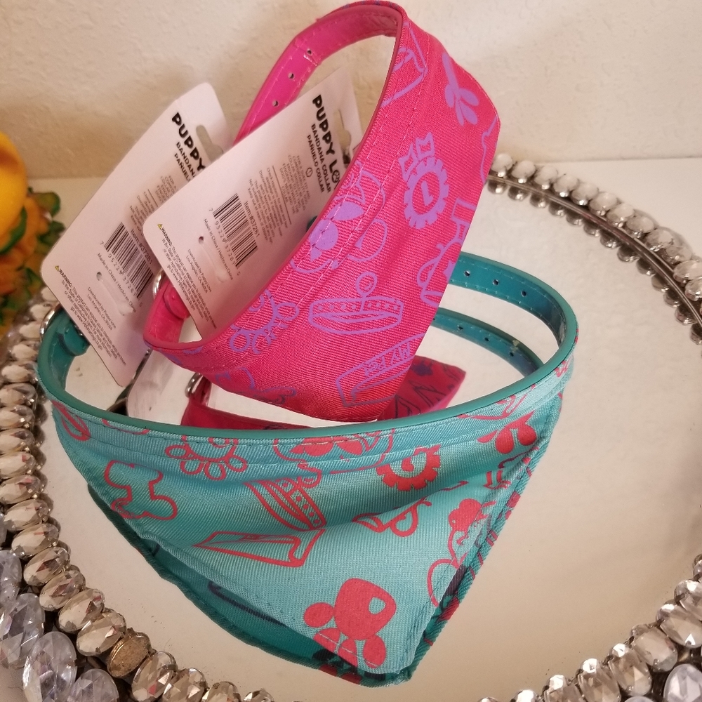 2 pc Fashionable Trendy Collar Dog Bandana New